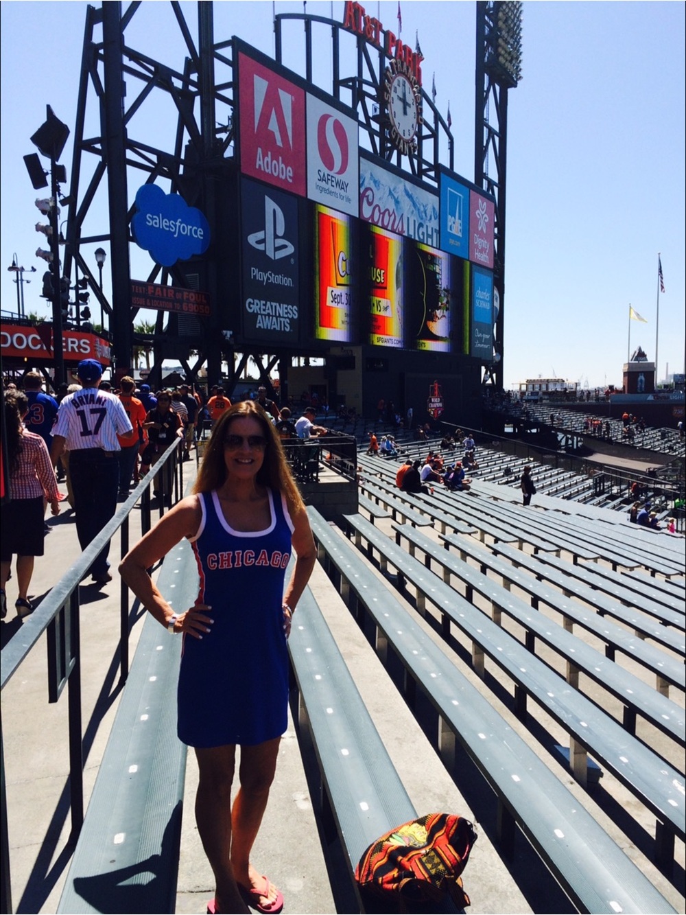 Chicago Womens Blue Sleeveless Game Day Dress - Team Spirit